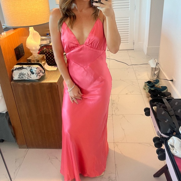 Capri Diamonte Slip Dress in Melon - Picture 6 of 8